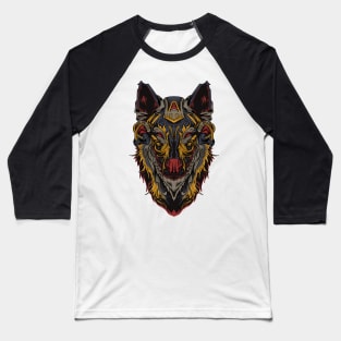 Cyborg Wolf Head Baseball T-Shirt